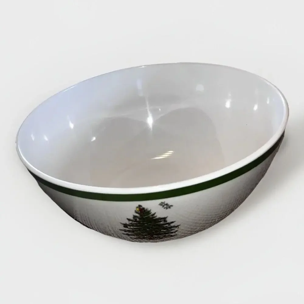 Spode Christmas Tree Melamine Deep Bowl Large 11 Inches Holidays